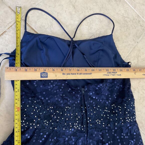 TLC Say Yes to the Prom Dress Princess Junior Size 11 lace & sequins full skirt - Picture 9 of 12